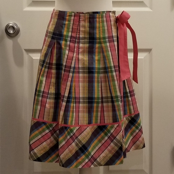 Lilly Pulitzer Dresses & Skirts - Lilly Pulitzer like-new pink plaid wrap skirt